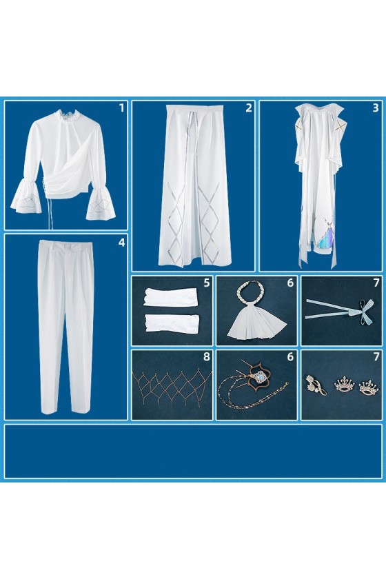 2XXT Cosplay Vtuber Virtual YouTuber Kanae 8th Anniversary CELESTIAL White Cosplay Costume